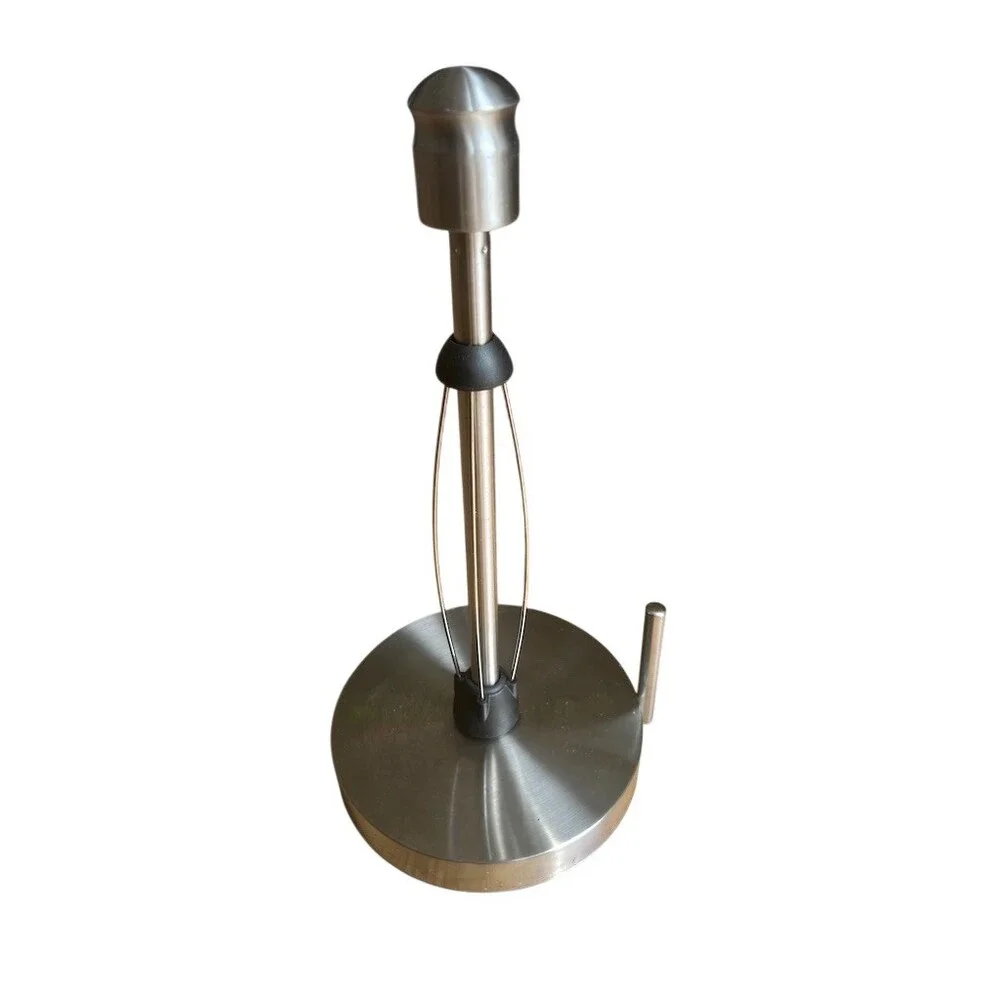 Kamenstein Perfect Tear Freestanding Paper Towel Holder Silver Weighted